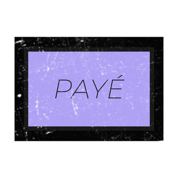 Blue screen with French word paye displayed