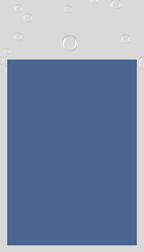 Gray bubble frame iPhone wallpaper, blue design