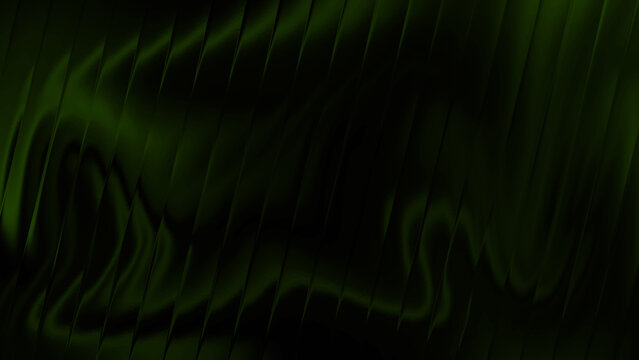Dark Green Neon Wavy Abstract Background with Subtle Glow