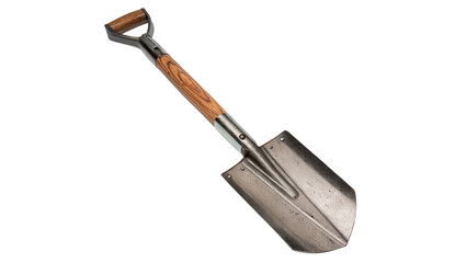 Vintage manual shovel tool with wooden handle used for gardening or construction © Arthur