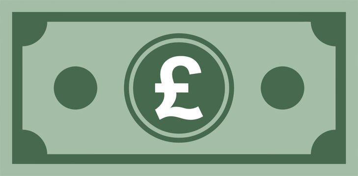British pound banknote currency graphic vector illustration design