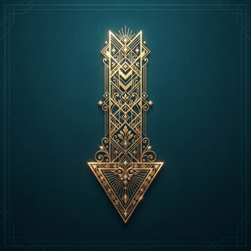 Eldritch Gothic Ornamental Arrow Symbol.