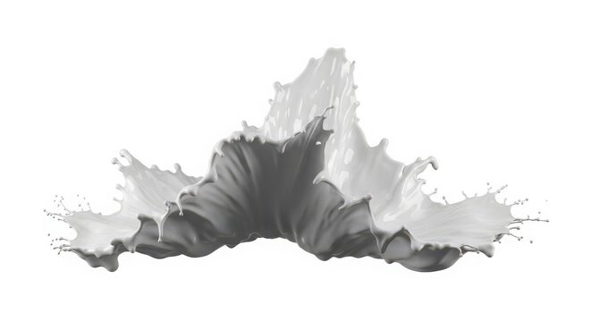 Water splash abstract design in gray tones