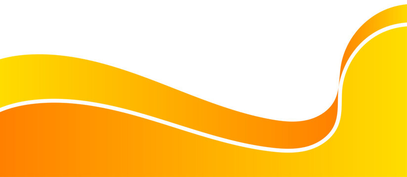 Abstract Yellow and Orange Curved Wave Vector Background Design for Business Header, Banner, and Presentation Template