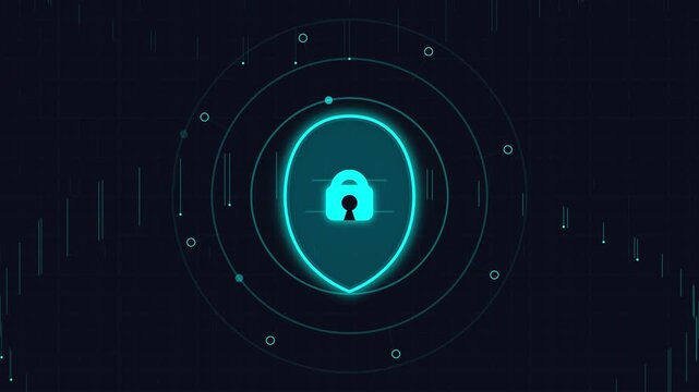 Encrypted Transaction Security &ndash; Secure Digital Payment and Data Protection Animation