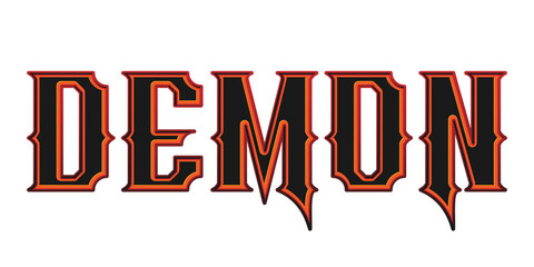 Retro gothic legion typography text effect on transparent background © Ndoewer