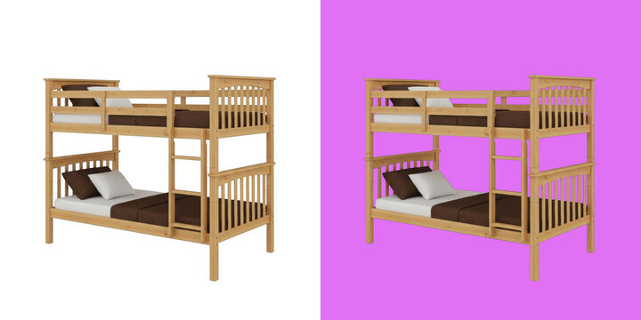 Wooden bunk bed