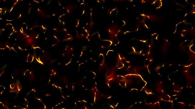 Abstract Fire Background Animation particle overlay loop on dark background