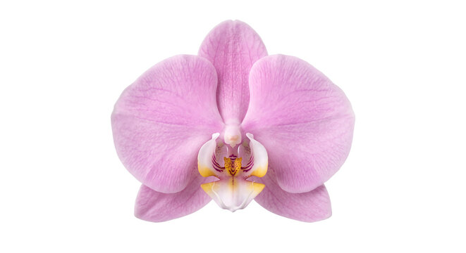 Pink moth orchid blossom isolated on transparent background