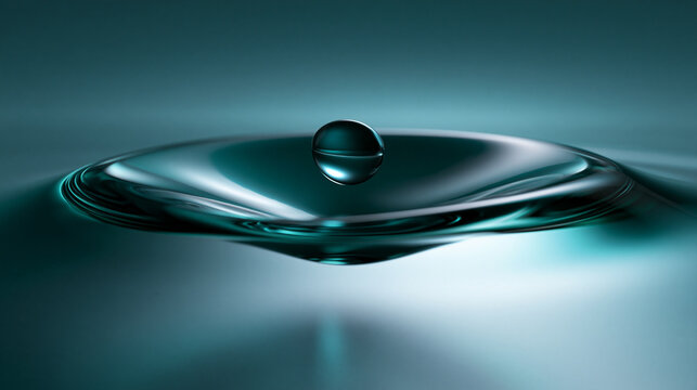 Water Droplet Falling on Smooth Liquid Surface