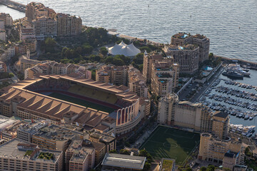 Obraz premium Panoramic View of Monaco from Tête de Chien, French Riviera, France