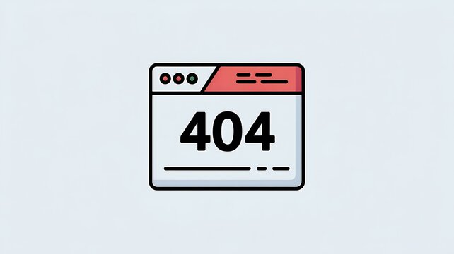 404 error page not found vector icon