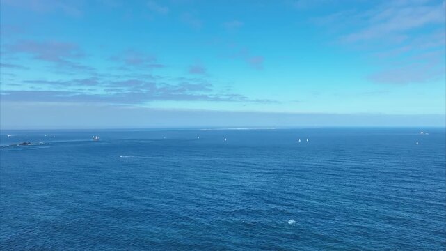 survol de la Pointe du Raz et de la pointe du Van dans le Finist&egrave;re sud, Bretagne