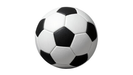 Fototapeta premium Classic black and white soccer ball, isolated on transparent background
