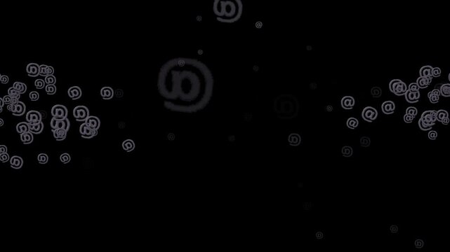 at sign, at symbol, commercial at, email, internet, address, web, contact, communication, sign, character, typography, object, emoji, animation, motion graphics, black background, isolated, pixel art,