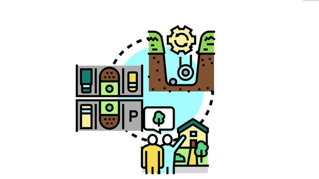 Land ground improvement services concept providing engineering solutions for construction, urban planning, and landscaping, ensuring stable foundations and enhanced environmental conditions