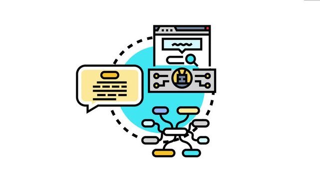 Digital interface processing language translation, connecting global communication through advanced algorithms and network systems, offering adaptable and versatile information exchange solutions