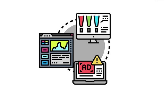 Digital screens data analysis, online advertising, and the potential for ad blocking or content filtering, connecting different aspects of web engagement