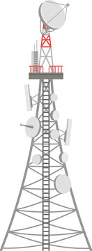 Telecommunication tower standing, providing connectivity and broadcasting services