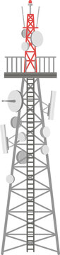 Ground based communication tower distributing signal for mobile and digital network