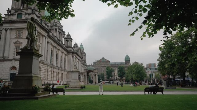 Belfast City Hall, a Neo-Renaissance landmark and seat of Belfast City Council in Belfast, Northern Ireland - 4 September 2026.