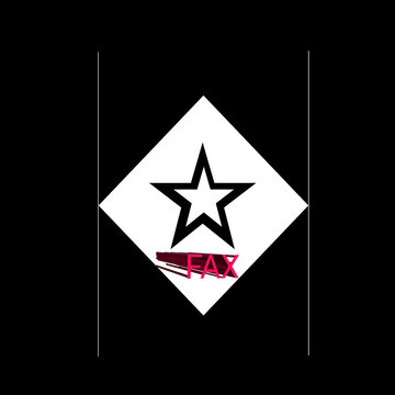 Modern Star FAX T-Shirt Design with Geometric Diamond