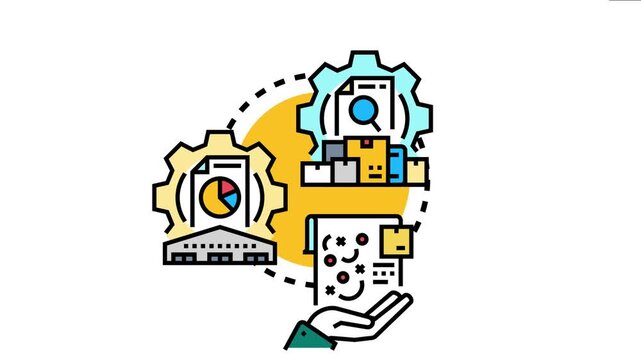Launch phase equipment management concept showing processes for inventory tracking, financial analysis, and operational planning for new products or projects in a business context