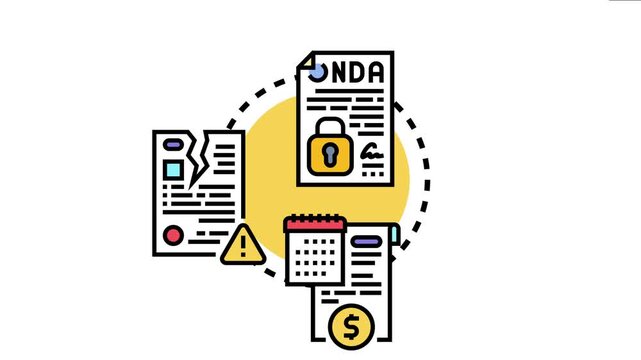 Law contract supervision concept managing legal agreements, including non disclosure terms, handling contract breaches, and planning financial obligations with deadlines