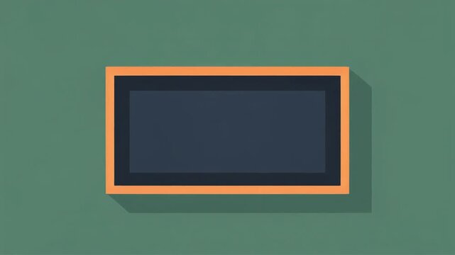 Abstract geometric animation with orange rectangle and shadows