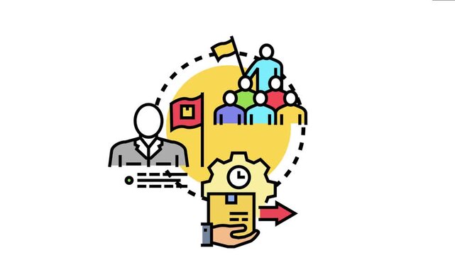 Leader inspiring group collaboration and strategy, ensuring efficient project management tasks and successful timely delivery of valuable business solutions