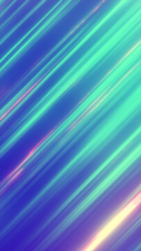Diagonal turquoise, pink, and yellow light streaks sweep across a blue gradient, creating a bright abstract background with a sense of speed.