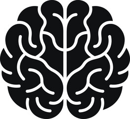 Fototapeta premium Detailed illustration of a human brain with prominent convolutions and a minimalist style