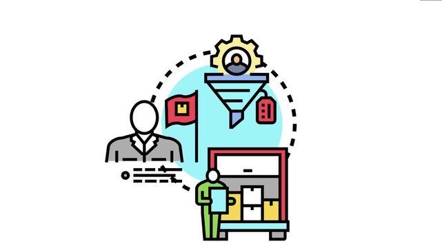 Business strategy concept demonstrating a leader managing service delivery, optimizing customer care, and ensuring effective operations to achieve organizational goals