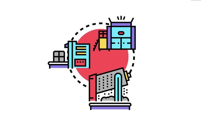 Manufacturing waste concept depicting the eight types of waste in lean production, optimizing processes, and improving efficiency within industrial operations for better management
