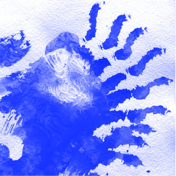 Blue water color abstract background