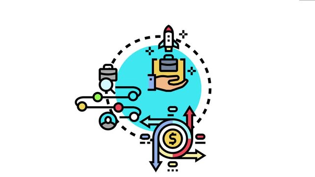 Lean value stream mapping analyzing and identifying efficient workflow stages. Streamlining production processes. And improving overall business management for enhanced productivity and value creation