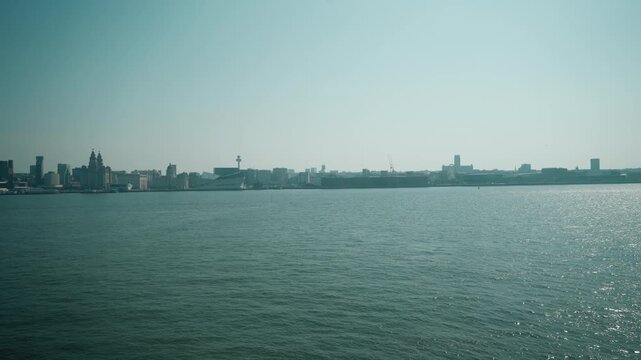 Liverpool waterfront viewed from the River Mersey, England, UK - 4 September 2026.