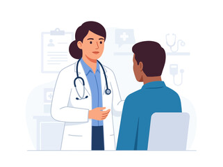 Fototapeta premium Doctor Consults Patient With Professional Medical Advice And Care
