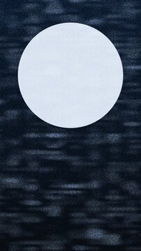 White circle over dark textured background. 2d animation