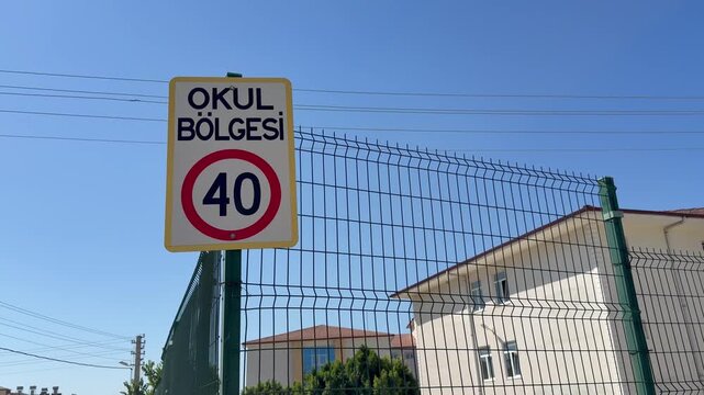 The speed limit in this school zone is 40