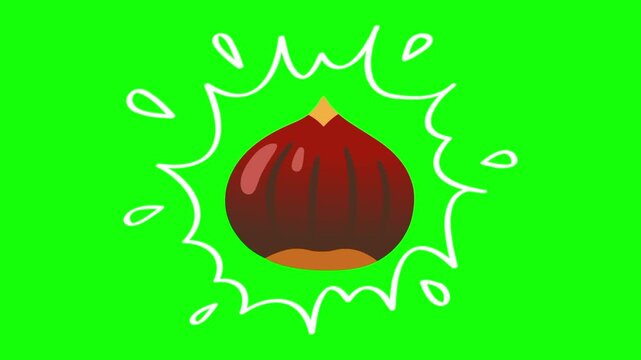 red onion on water splash, isolated vegetable animation. Animated vector motion graphic video on green screen or alpha channel. Illustration of fresh, organic, healthy vegetables and food icon