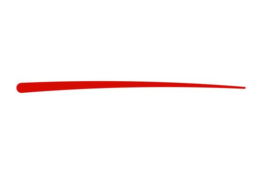 Red brush stroke underline PNG on a transparent background for text highlighting design