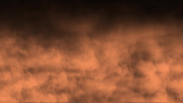 Realistic rising wall of endless smoke Steam Looping on dark background. Misty haze effect in continuous looping.