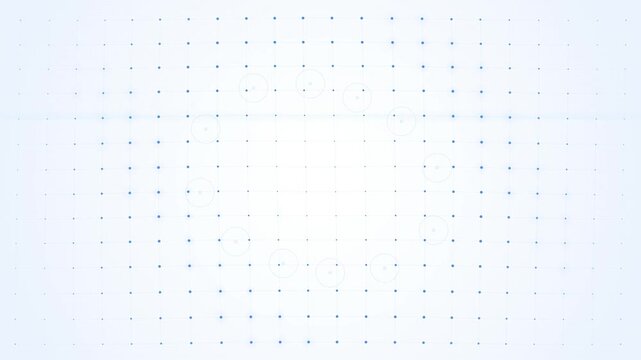 Abstract Medical Grid Background with Rotating Molecular Circle Motion