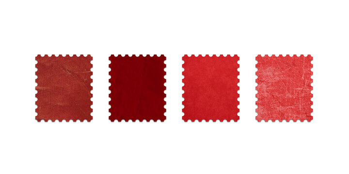 Postage stamp borders transparent png set 