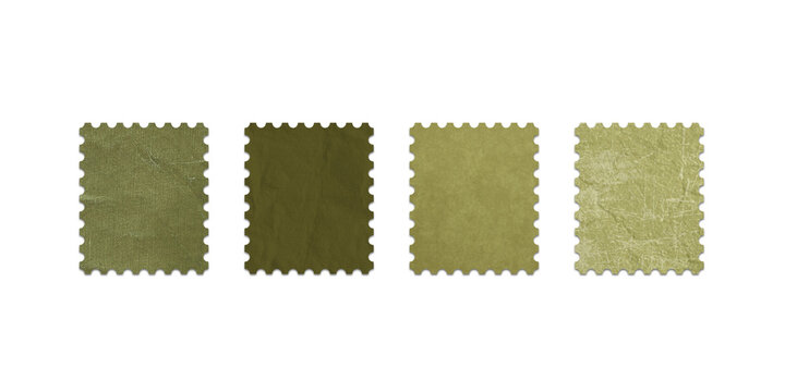 Postage stamp borders transparent png set 