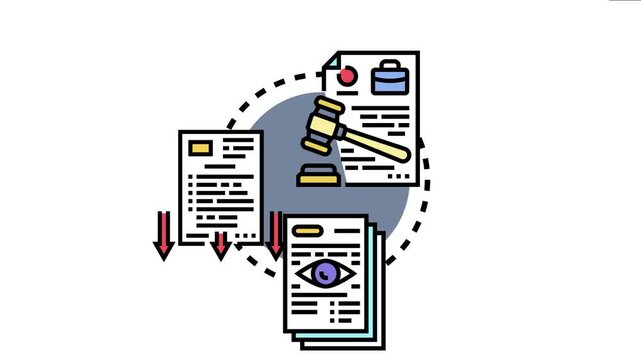 Legal affidavit document outlining official statements for justice, law, and business, with elements of evidence and binding agreements for judicial procedure