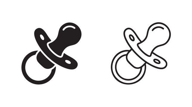 black silhouette with line art vector pair icon