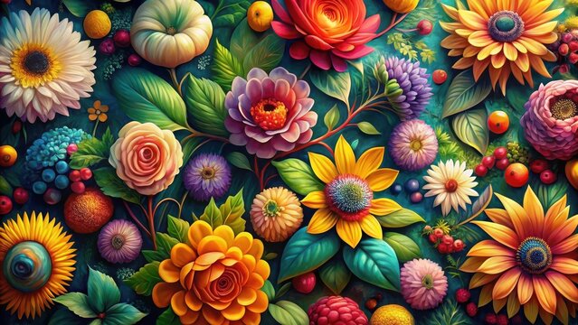 Color mixing wallpaper design with vibrant hues blending together seamlessly