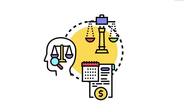 Legal system harmonization abstract icon representing the process of aligning and integrating different laws, regulations, and judicial practices for global standardization and fair jurisprudence